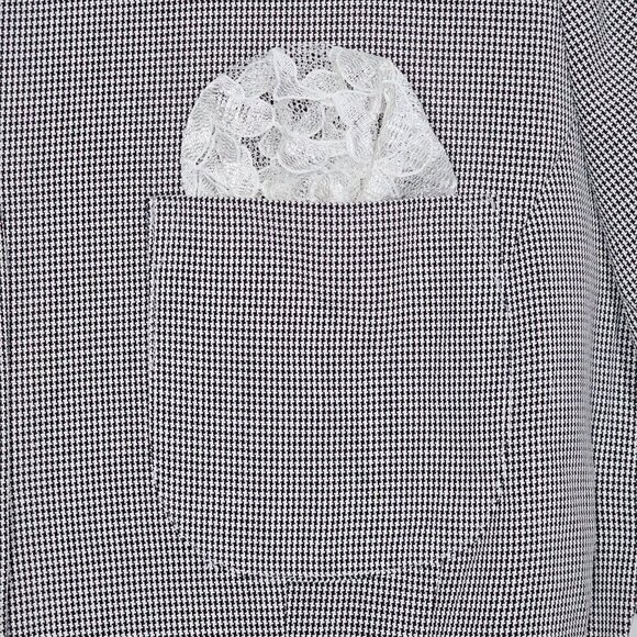 Vintage 90s Dress Danny & Nicole NY Women's Houndstooth Button-Front Blazer 16 - Picture 7 of 16